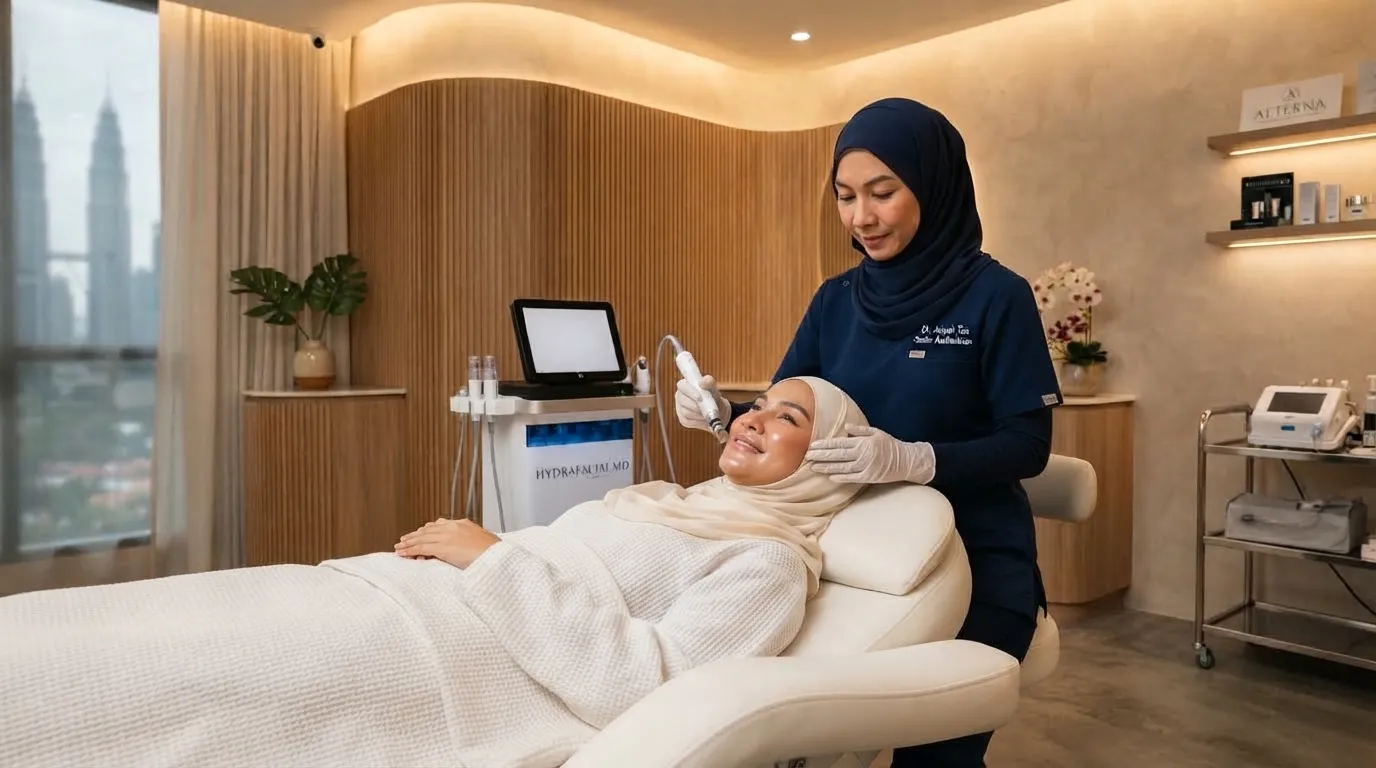 Hydrafacial treatment in a premium clinic