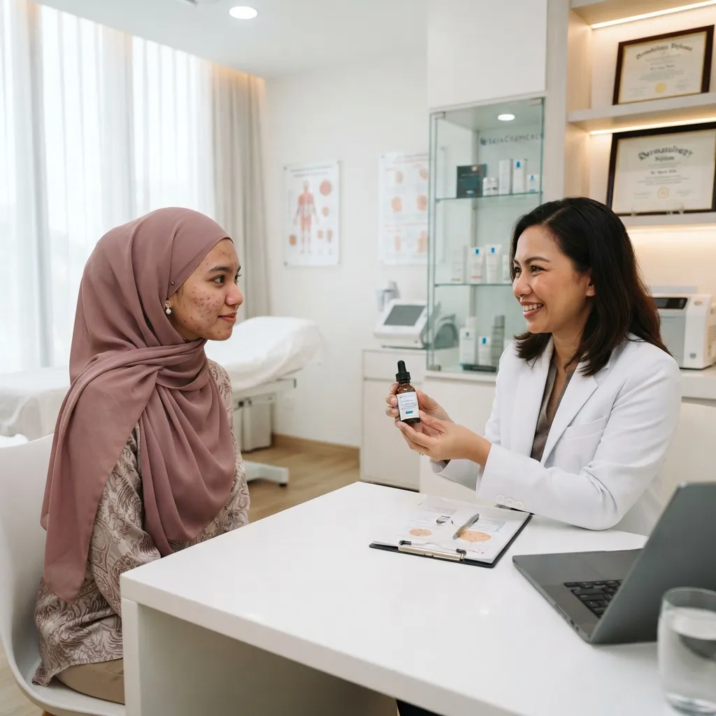 Skincare consultation for acne-prone skin