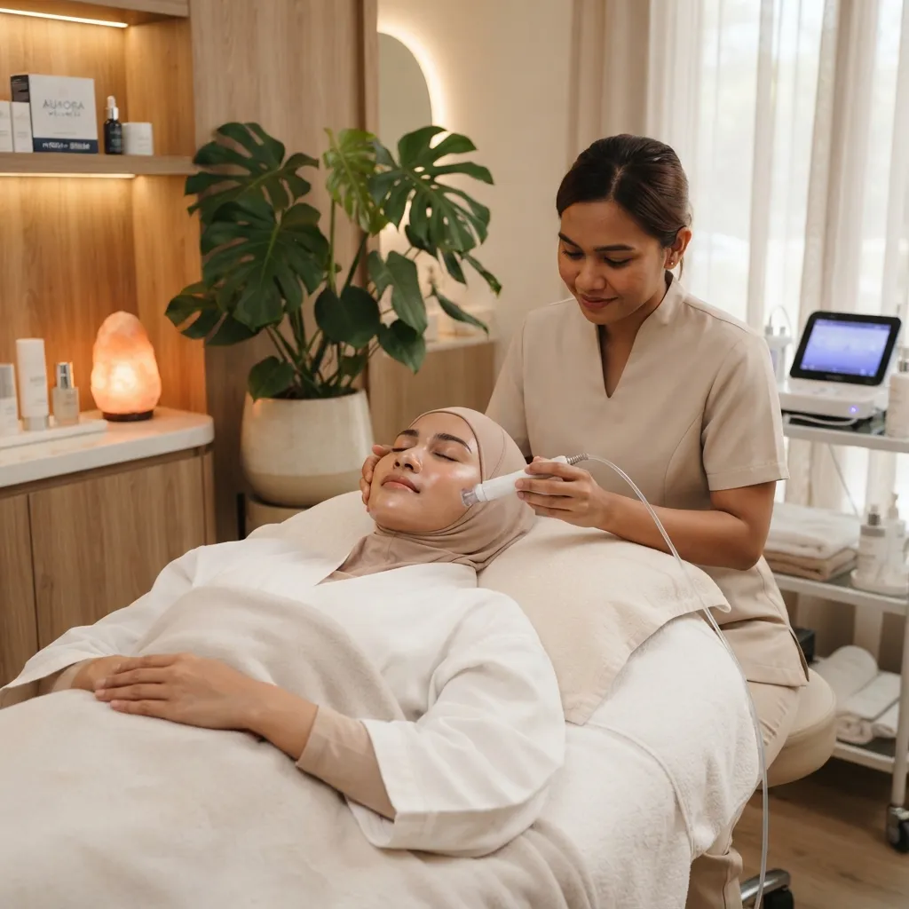 Rejuvenating spa facial ritual